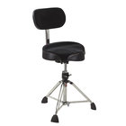 Motorcycle Seat-Style Drum Throne with Backrest