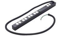 Power Strip, 20A, Remote Control, 5 Duplex Outlets, Hardwired, 6' Flexible-Conduit