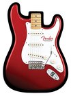 Stratocaster Mouse Pad Red Strat-Shaped Mouse Pad