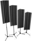 4 Pack of 4 ft LENRD Stand-Mount Bass Traps in Charcoal Gray