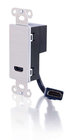 HDMI Pass Through Decorative Wall Plate Aluminum Single Gang Wall Plate with HDMI Female Connectors