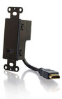 HDMI Pass Through Decorative Wall Plate Black Single Gang Wall Plate with HDMI Female Connectors
