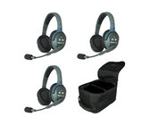 Eartec Co UL3D Eartec UltraLITE Full-Duplex Wireless Intercom System w/ 3 Headsets