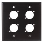 Switchcraft WP2B4P  2 Gang Wall Plate for 4 E/EH Series Connectors, 4-40 Threaded Mounting