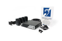 Personal PA FM Assistive Listening System with Network Control, Dante Input, and 4 Receivers, 4 Earphones, 2 Neck Loops, and Rack Mount Kit for Professional Install