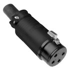 4-Pin XLR Female Metal Cable Connector, Black