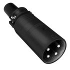 4-Pin XLR Male Metal Cable Connector, Black