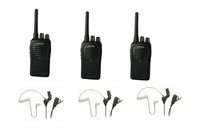 Scrambler Radios with Secret Service Type Headsets, 3 Pack