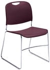 8500 Series Stacking Chair, Wine Finish