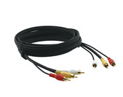 Molded AV Cable, RG-59 Plus 2 Audio Cables on RCA (10')