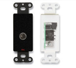 1/4" Phone Jack on D Plate, Solder Type, Black