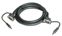 Molded 15-pin HD Plus Audio (Male-Male) Cable (50')