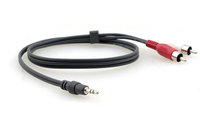 3.5mm Stereo Audio to 2 RCA (Male-Male) Cable (3')