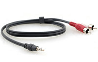 3.5mm Stereo Audio to 2 RCA (Male-Male) Cable (6')