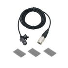 Omnidirectional Condenser Lavalier Microphone with 4-pin cW Connector, Black