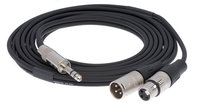 10' 1/4" TRS to XLRM/XLRF 20AWG Y-Cable