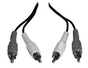 Philmore CAG36B 6ft Stereo Jumper Cable with Nickel Connectors