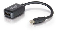 Cables To Go 54313 Mini DisplayPort Male to HDMI Female Adapter Converter 8" TAA Compliant Adapter, Black