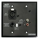 Whirlwind MIP1 2-Gang Black Wallplate with XLR, 1/4" , RCA, and 1/8" Inputs and Ground Lift