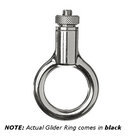 Rose Brand Griplock Glider Ring Adjustable Cable Suspension Point for 1/8" or 3/32" Cable, Black