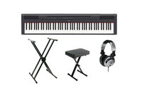 P115B Digital Piano Basic Bundle With FREE Double Braced Stand, Bench, and Headphones