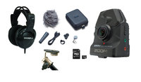 Handy Video Recorder Bundle with Accessory Pack, 32GB microSDHC Card, Camera Mount Adapter, and Headphones