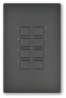 Mystique 5-Wire 8-Button Network Station in Black with RGB LED Indicators