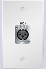 PanelCrafters PC-G1300-E-S-W  Single Gang Wall Plate with (1) 3-Pin Female XLR Connector, White