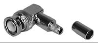 2-Piece Right Angle BNC Male Connector (for RG59 & RG62 PVC Jacket Wire, Bulk Packed)