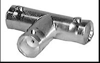 BNC "T" Adaptor: 1x Female to 2x Female BNCs