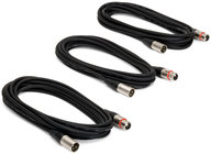 3 Pack of 18 ft Microphone Cables