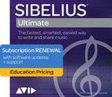 Avid Sibelius Ultimate 1-Year Subscription - EDU 12-Month License for Education / Academic Institutions, New