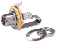 1/4" TS Female Open Frame Jack with Long Threaded Nose