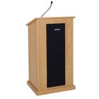 AmpliVox SW470-CH Wireless Chancellor Lectern in Cherry with Wireless Receiver, Speakers, Bluetooth, and Wireless Mic