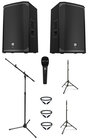 Electro-Voice Dual EKX-12P Bundle 3 Kit with 2 EKX-12P 12" Speakers, 1 ND765 Microphone, Mic Stand, 2 Speaker Stands and 3 Cables