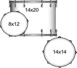 Ludwig L84023AX Classic Maple 3 Piece Downbeat Shell Pack