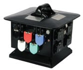 Lex DB100NP-AQQ-S3 100A Pagoda with Cam Inlet and (12) 5-20 Duplex Receptacles, Weather Resistant