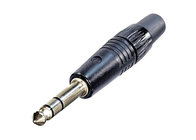 1/4" TRS Cable Connector with Black Shell