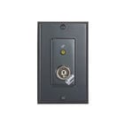 Maintained SPST Key Switch, 1 Status LED, Single Gange, Black