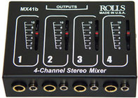 Rolls MX41b 2-Channel Passive Stereo Mixer with 1/4" and 1/8" Inputs