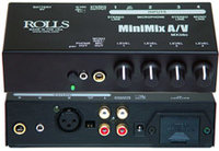 4-Channel Mixer with XLR, RCA, 1/4" and 1/8" Inputs