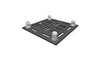Global Truss GT-MH Base 12"X12" Aluminum Baseplate for F34 with Multiple Adapter Holes, Black