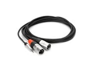 Hosa HMX-003Y 3' Pro Series 3.5mm TRS to Dual XLRM Audio Y-Cable