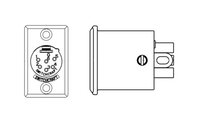 6-pin XLRM D Series Panel Mount Connector