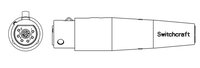 7-pin XLRF A Series Cable Mount Connector