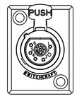 7-pin XLRF D Series Panel Mount Connector