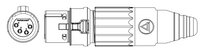 Switchcraft AAA4FZ 4-pin XLRF AAA Series Cable Mount Connector