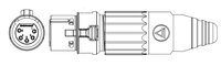 5-pin XLRF AAA Series Cable Mount Connector