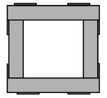 TOMCAT Global TC1212-C4B Light Duty Plated 4-Way Corner Block