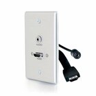 Cables To Go 39871  Single Gang HDMI Wall Plate With 3.5mm Audio 